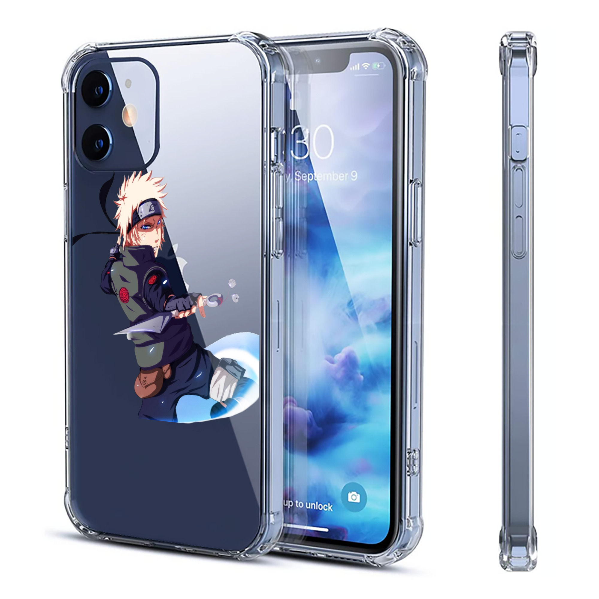（画像用） NARUTO -ナルト- 波風 ミナト Namikaze Minato 【iPhone 12シリーズ対応】透明スマホケース（クリアソフトケース）